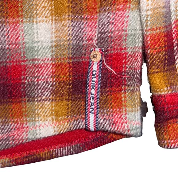 Vintage Quiksilver QuickJean Mens Flannel Jacket Plaid Shacket Size Large 90s - Picture 5 of 6